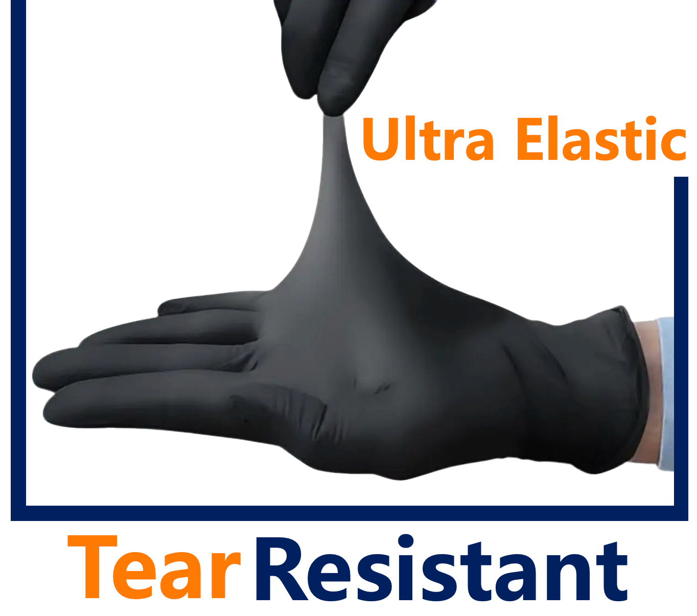 Ultra Stretch Professional Black Nitrile Exam Gloves – 5 Mil (100/Box)