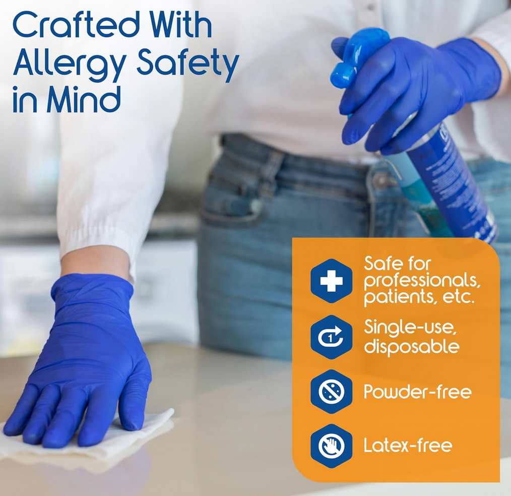 Ultra Stretch Professional Cobalt Blue Nitrile Exam Gloves – 3 Mil (200/Box)