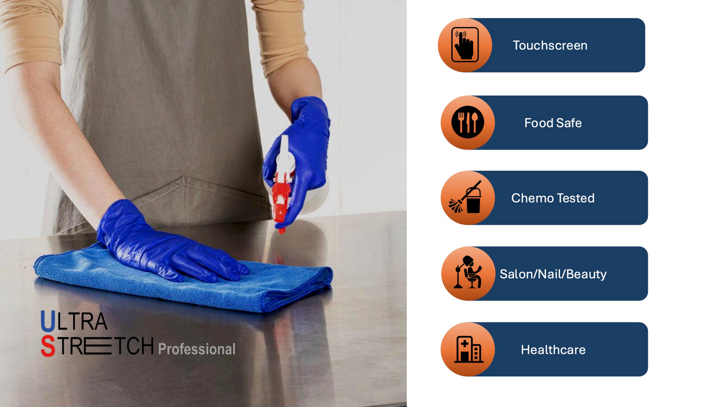 Ultra Stretch Professional Cobalt Blue Nitrile Exam Gloves – 3 Mil (200/Box)